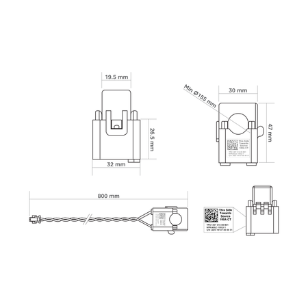 Tesla 100-A-Stromwandler 1467316-00-B für Backup Gateway 2