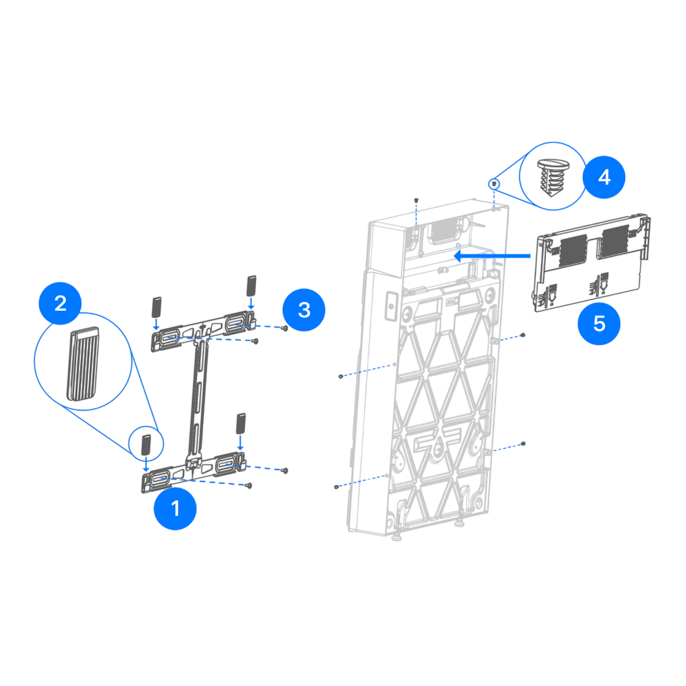 Tesla Powerwall 3 Expansion Montagesatz – Stapelmontage 1978070-00-B