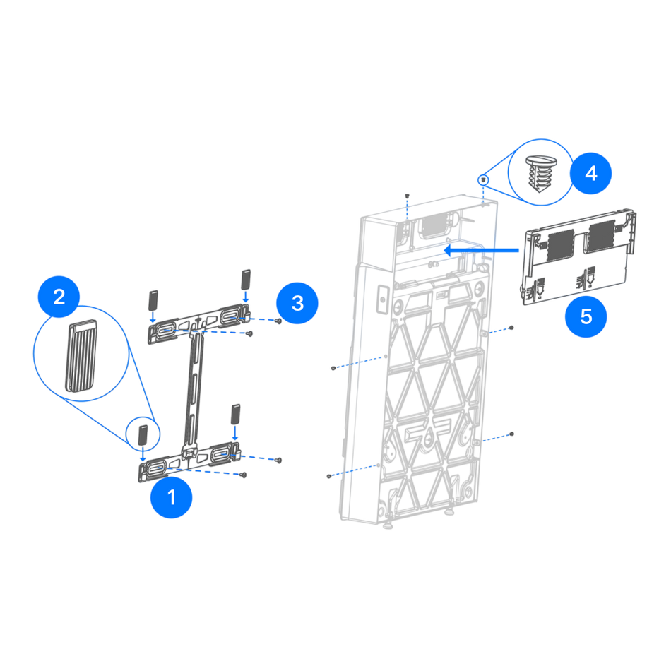 Tesla Powerwall 3 Expansion Montagesatz – Stapelmontage 1978070-00-B
