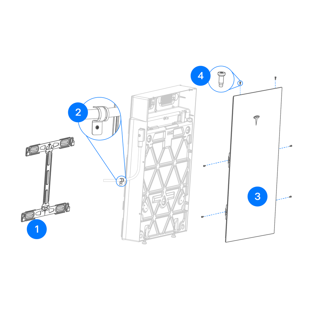 Tesla Powerwall 3 Expansion Montagesatz – Wandmontage 1978069-00-C