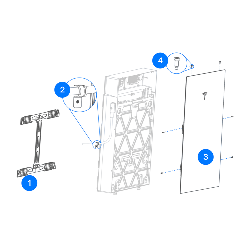 Tesla Powerwall 3 Expansion Montagesatz – Wandmontage 1978069-00-C