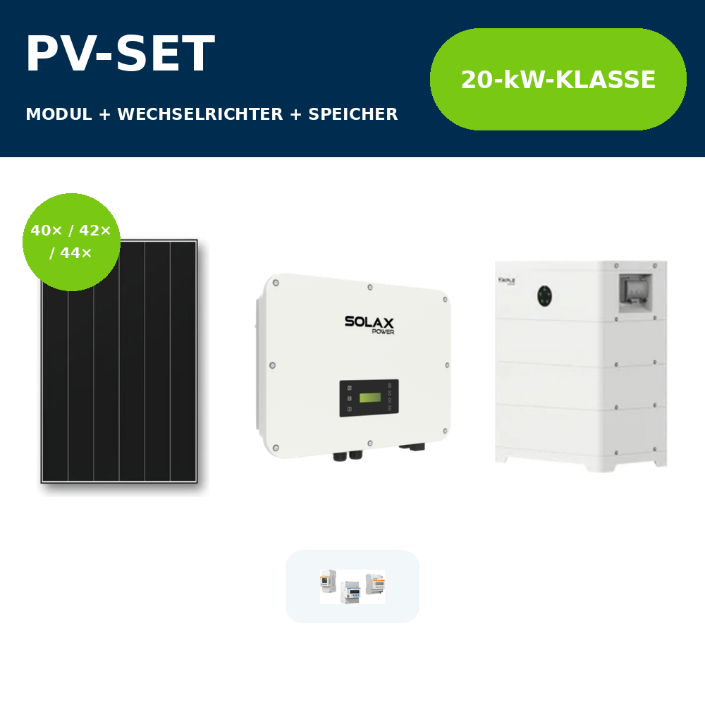 Aiko Neostar 3P+ 490 Wp PV-Anlage mit SolaX X3-ULTRA 20 kW und SolaX T-BAT HS 5.1 – 20-kW-Klasse