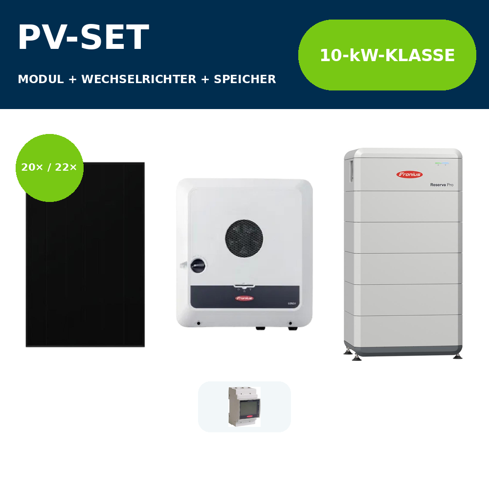 Aiko Neostar Pro 3S+ 485 Wp PV-Anlage mit Fronius Symo GEN24 Plus SC 10 kW und Fronius Reserva Pro – 10-kW-Klasse