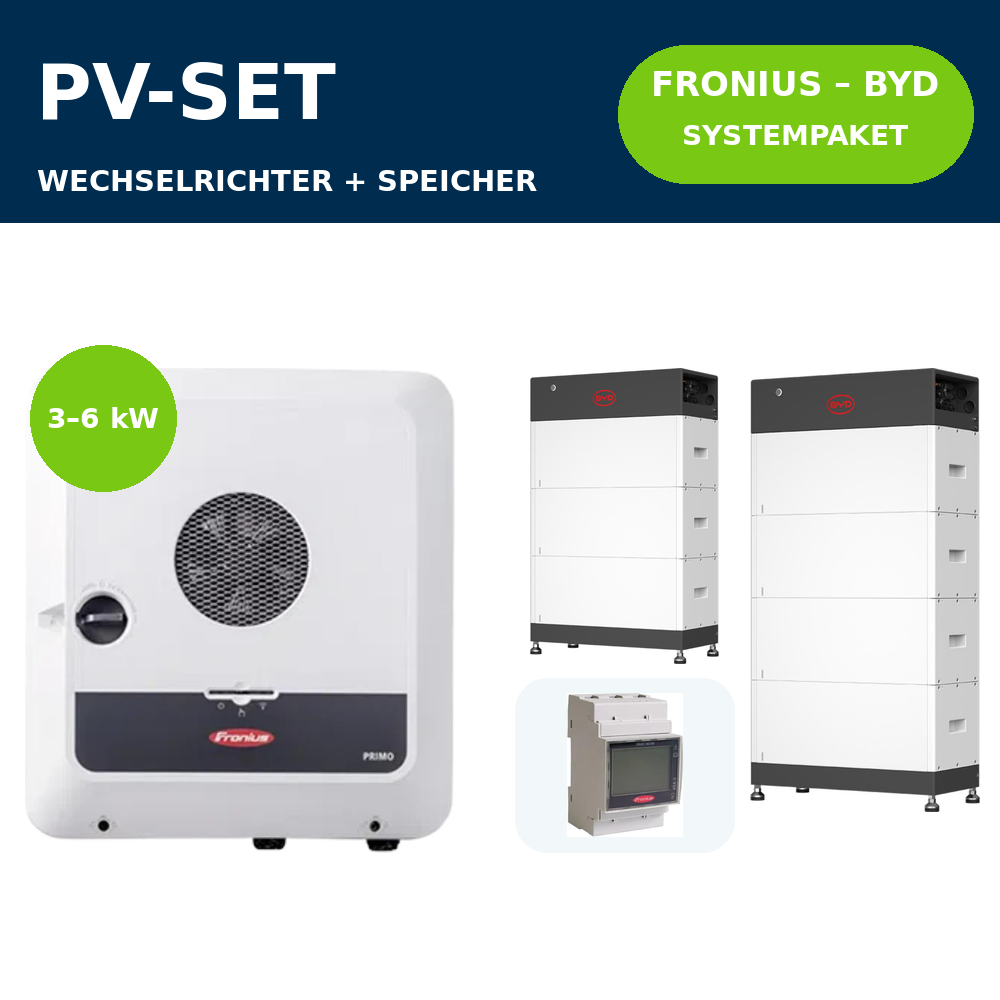 Fronius Primo GEN24 Plus SC + BYD HVS+ Systempaket | 3–6 kW