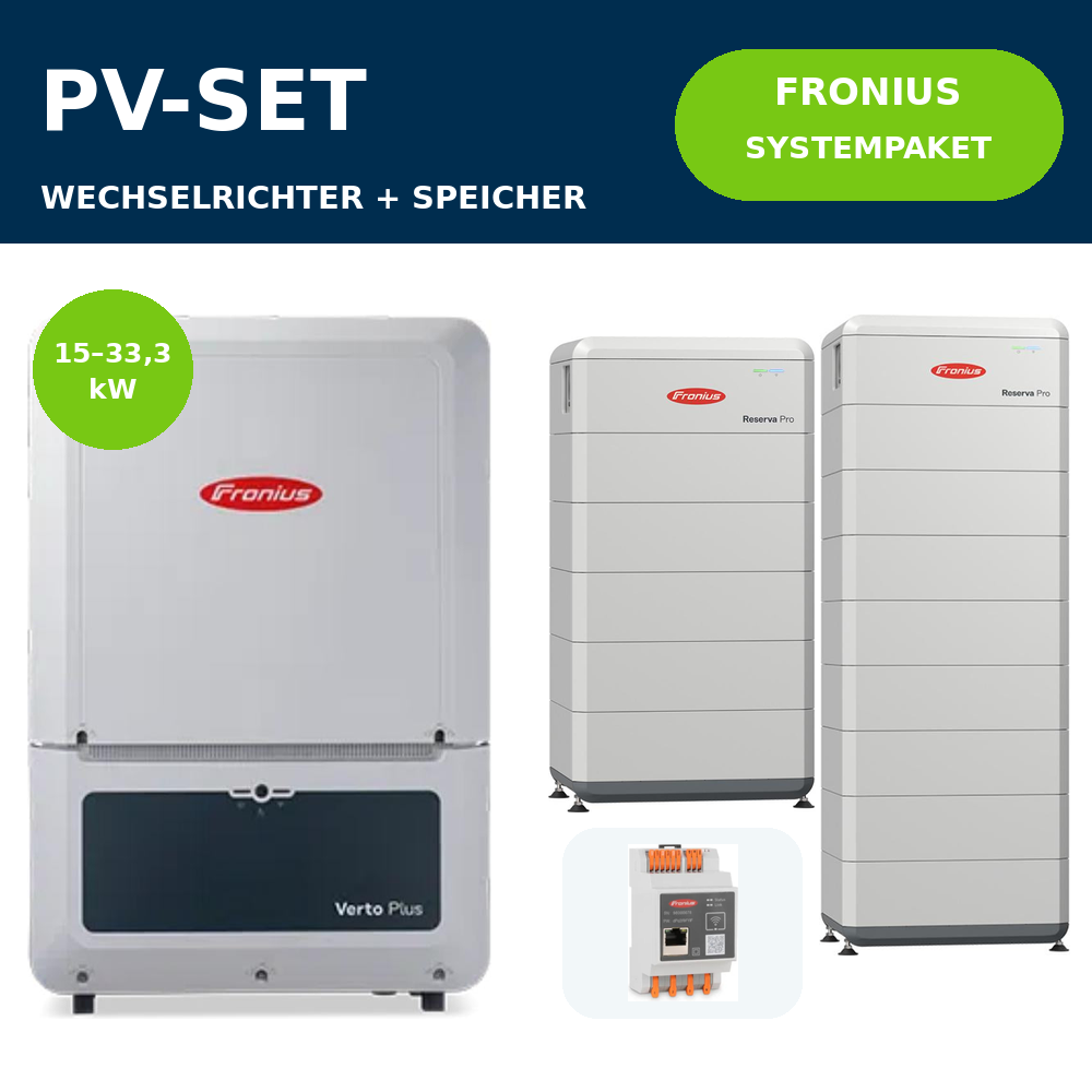 Fronius Verto Plus + Reserva Pro Systempaket | 15–33,3 kW