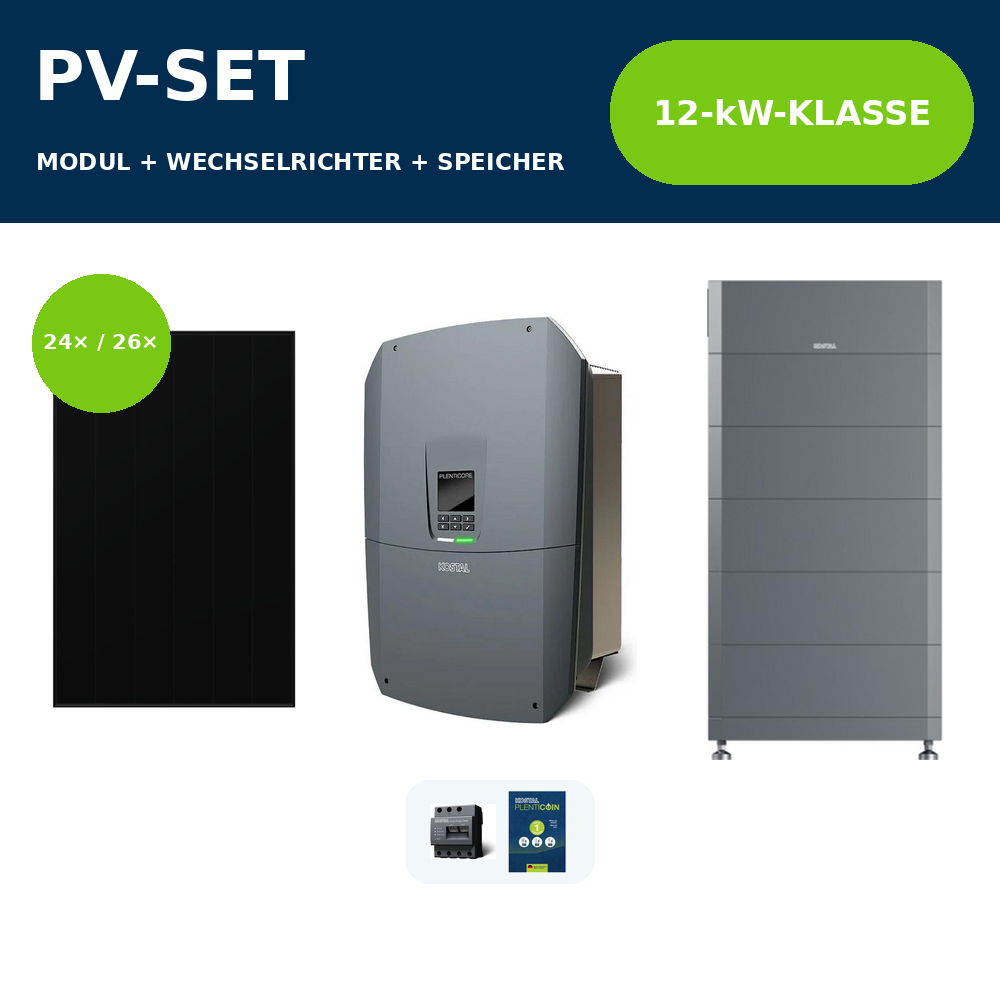Heckert ZEUS 3.0+ 485 Wp PV-Anlage mit KOSTAL PLENTICORE G3 M 12,5 kW und KOSTAL HELIVOR HV – 12-kW-Klasse