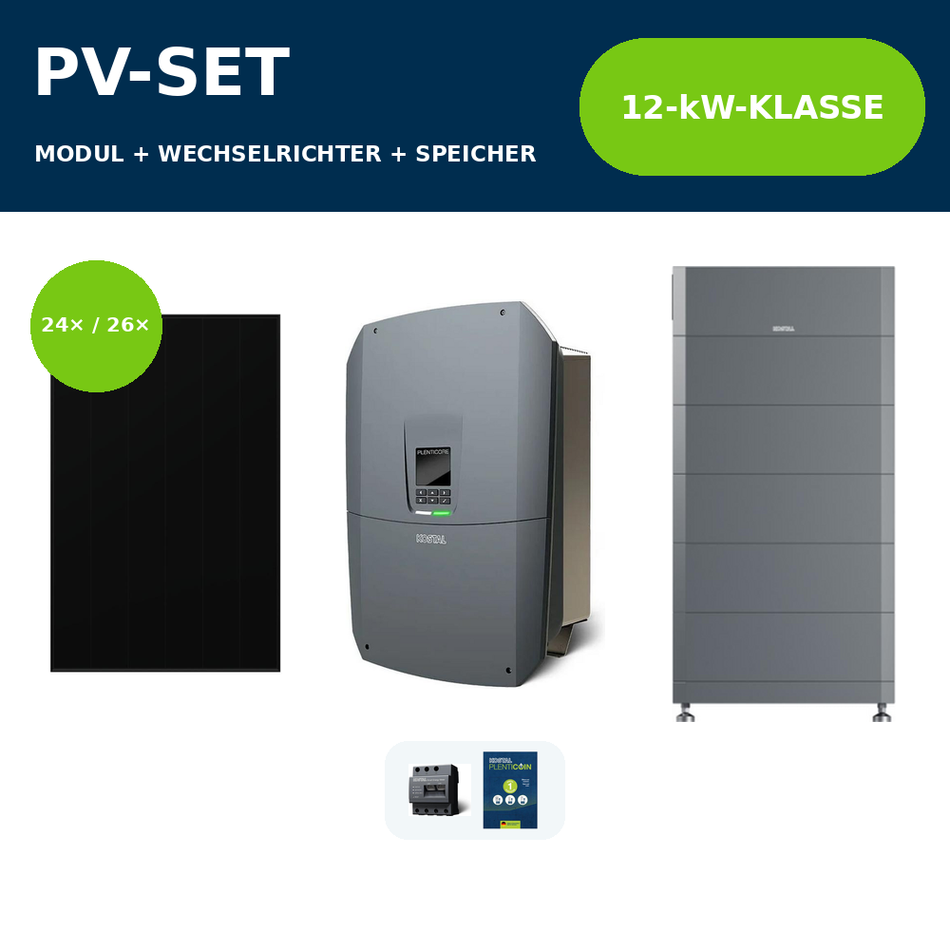 Heckert ZEUS 3.0+ 485 Wp PV-Anlage mit KOSTAL PLENTICORE G3 M 12,5 kW und KOSTAL HELIVOR HV – 12-kW-Klasse