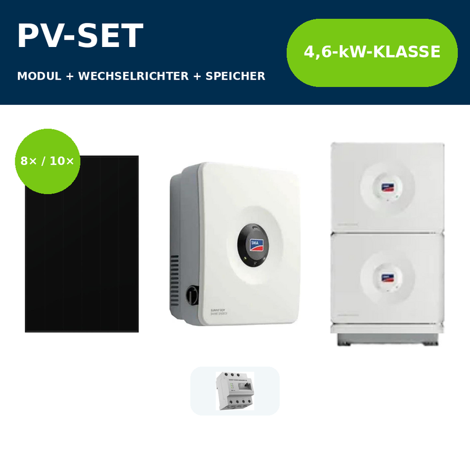 Heckert ZEUS 3.0+ 485 Wp PV-Anlage mit SMA Sunny Boy Smart Energy 4 kW und SMA Home Storage – 4,6-kW-Klasse