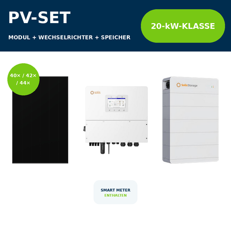 Heckert ZEUS 3.0+ 485 Wp PV-Anlage mit Solis S6-EH3P 20 kW und Solis FlexHome Hochvolt – 20-kW-Klasse
