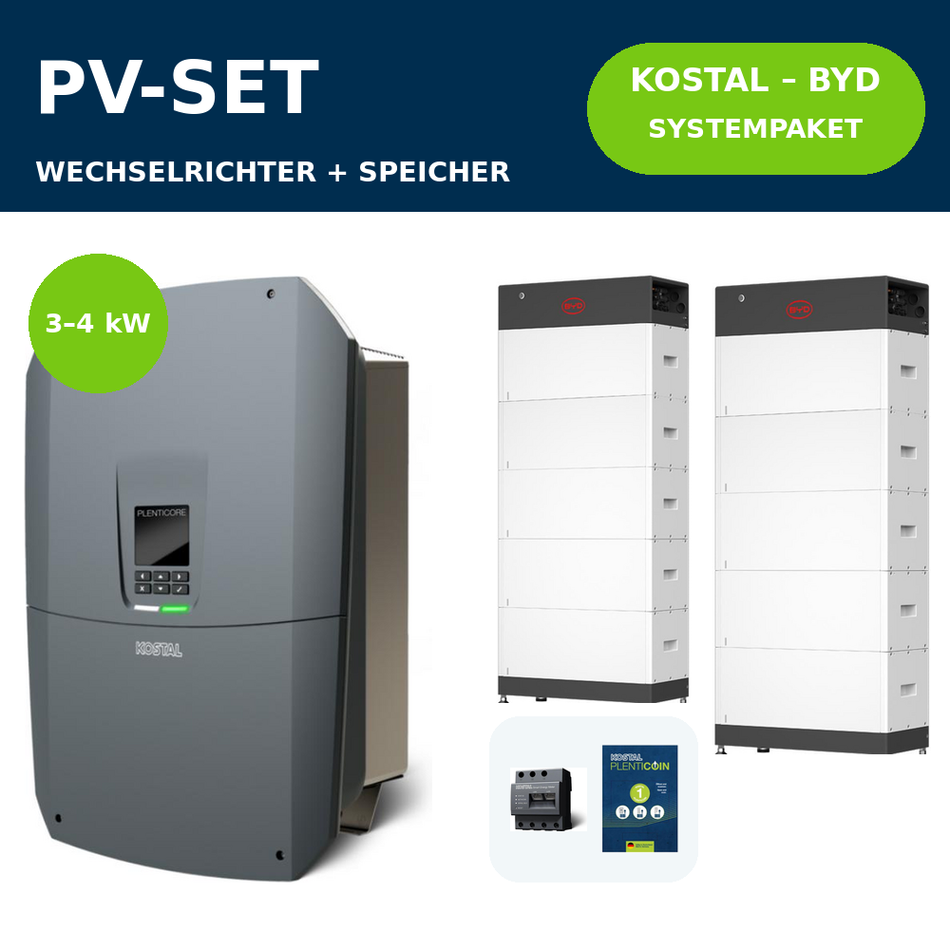 KOSTAL PLENTICORE G3 MP S + BYD Battery-Box HVS+ Systempaket | 3–4 kW