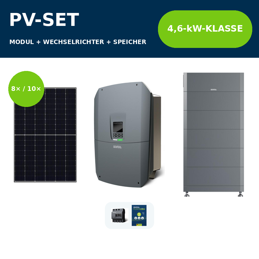 Luxor ECO LINE PRIME 485 Wp PV-Anlage mit KOSTAL PLENTICORE G3 MP M 4,6 kW und KOSTAL HELIVOR HV – 4,6-kW-Klasse