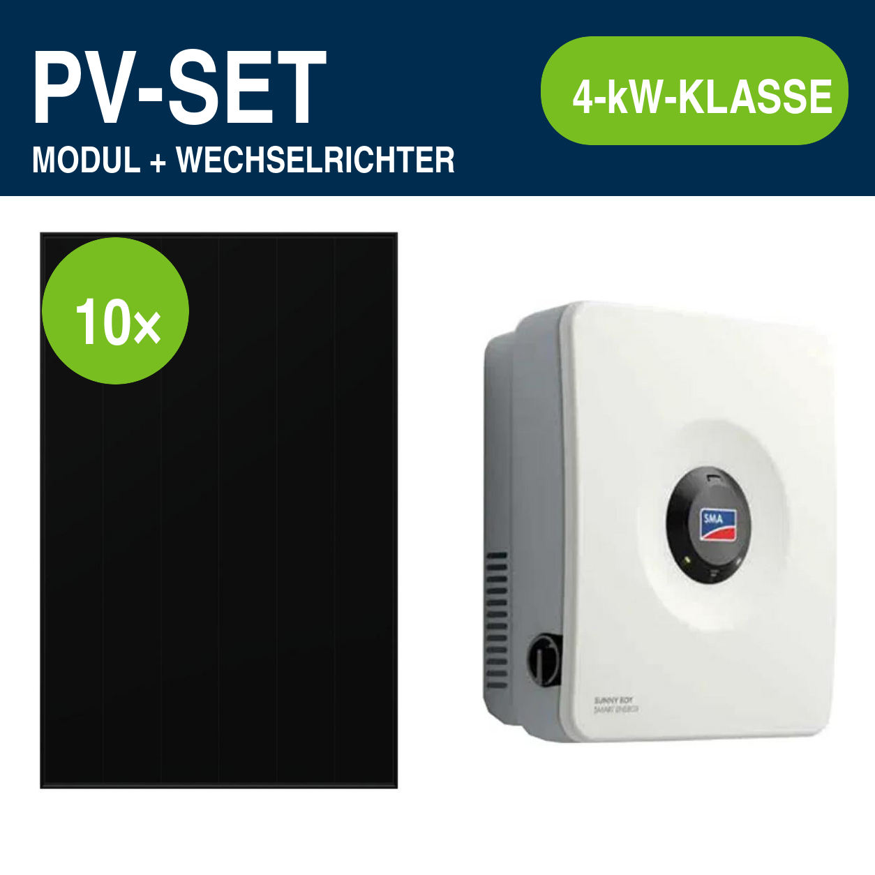 10 Module – 4,85 kWp | SMA Sunny Boy Smart Energy 4,0 kW
