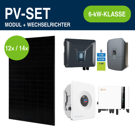 Solar Fabrik Mono S4 BC Full Black 480 Wp PV-Set mit Hybridwechselrichter | 6-kW-Klasse – Gewerbe & Ausland