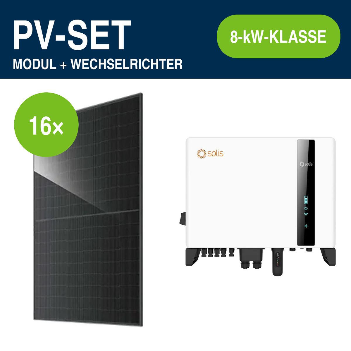 16 Module – 7,44 kWp | S6-EH3P 8,0 kW Hochvolt