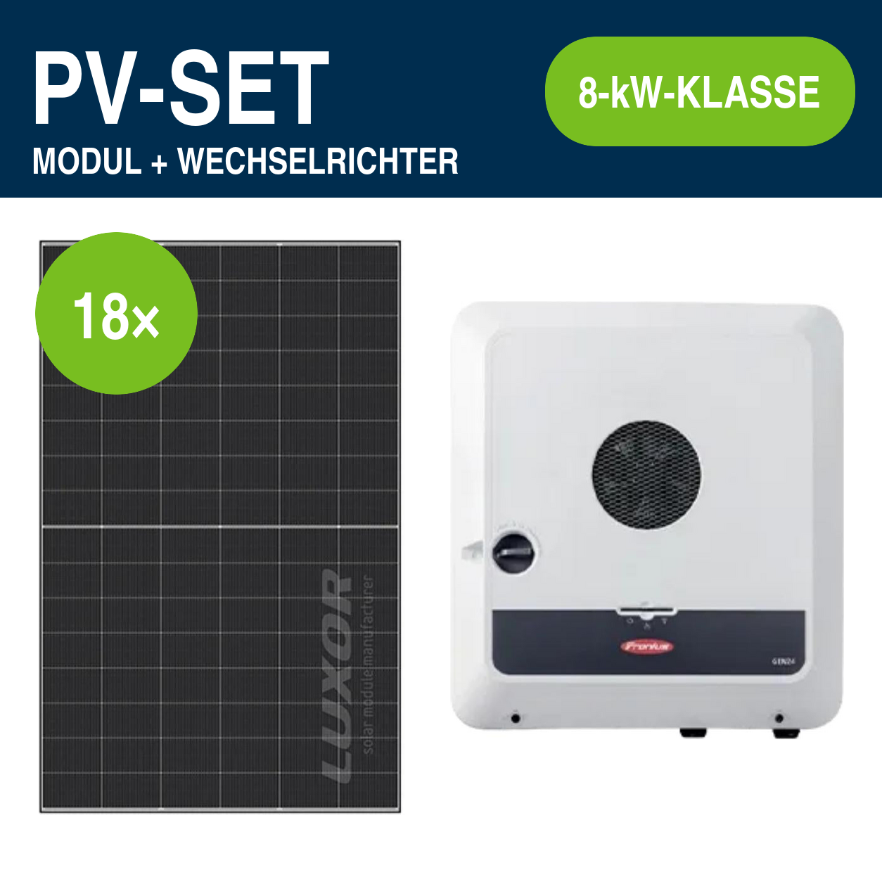 18 Module – 8,46 kWp | Symo GEN24 Plus SC 8,0 kW