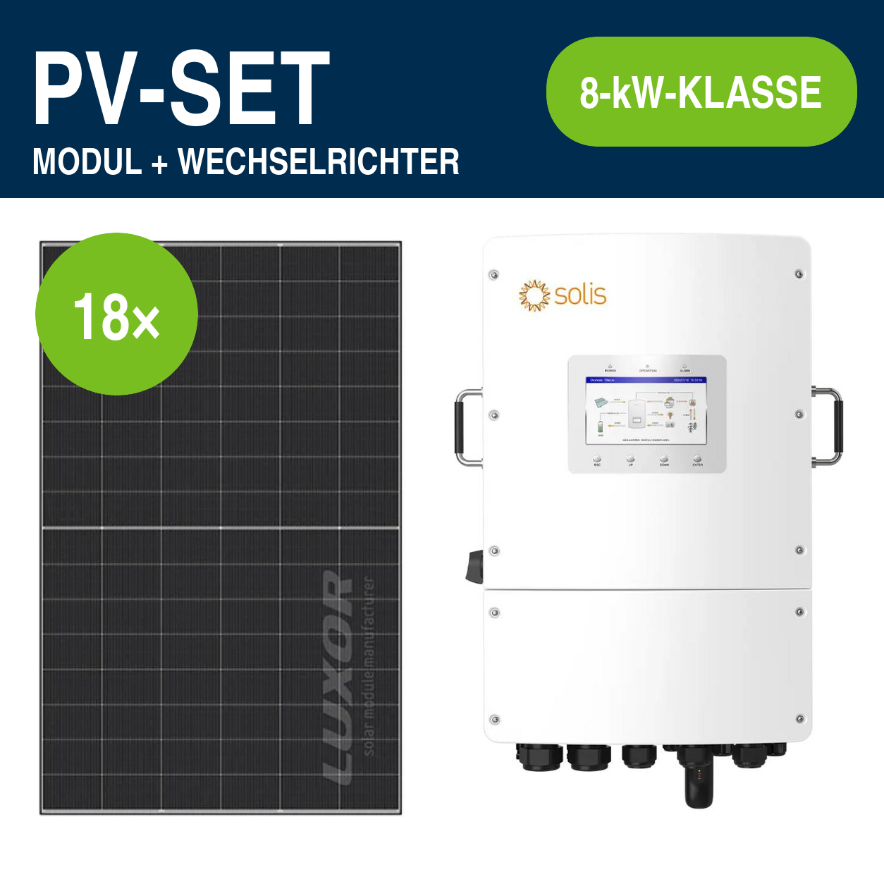 18 Module – 8,46 kWp | S6-EH3P 8,0 kW Niedervolt
