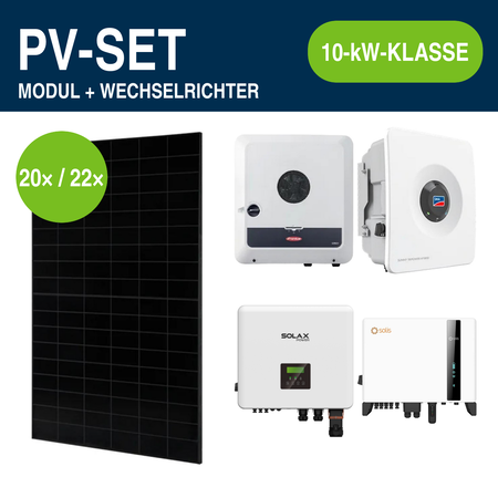 Solar Fabrik Mono S4 BC Black 480 Wp PV-Set mit Hybridwechselrichter | 10-kW-Klasse – Gewerbe & Ausland