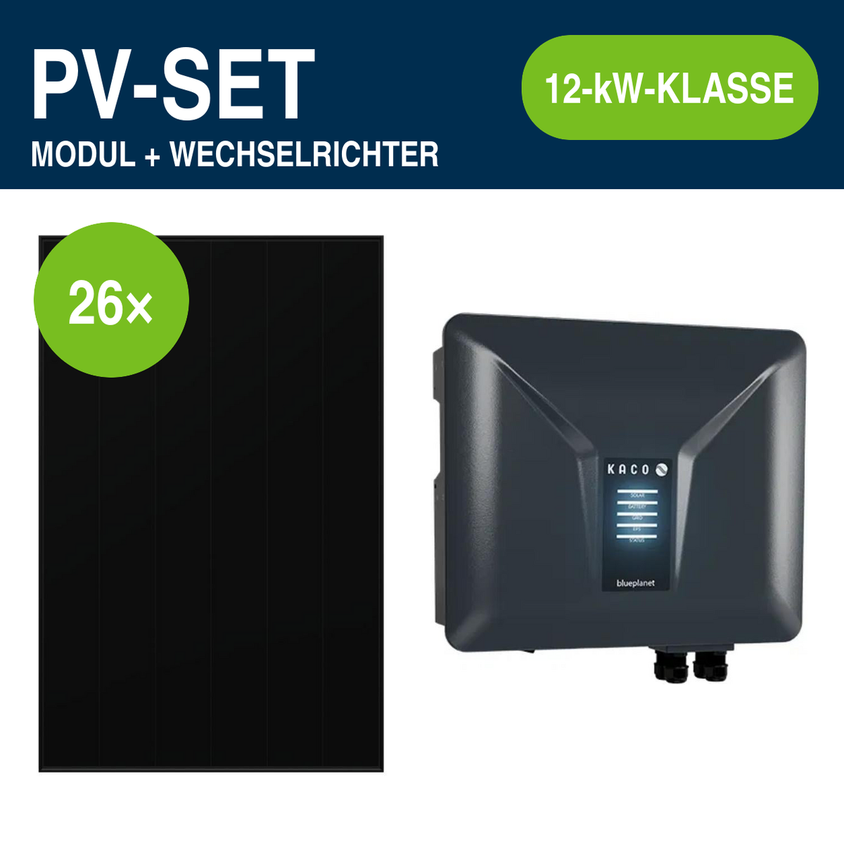 26 Module – 12,61 kWp | blueplanet NH3 12,0 kW