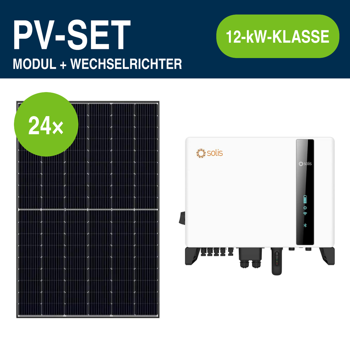 24 Module – 11,64 kWp | S6-EH3P 12,0 kW Hochvolt