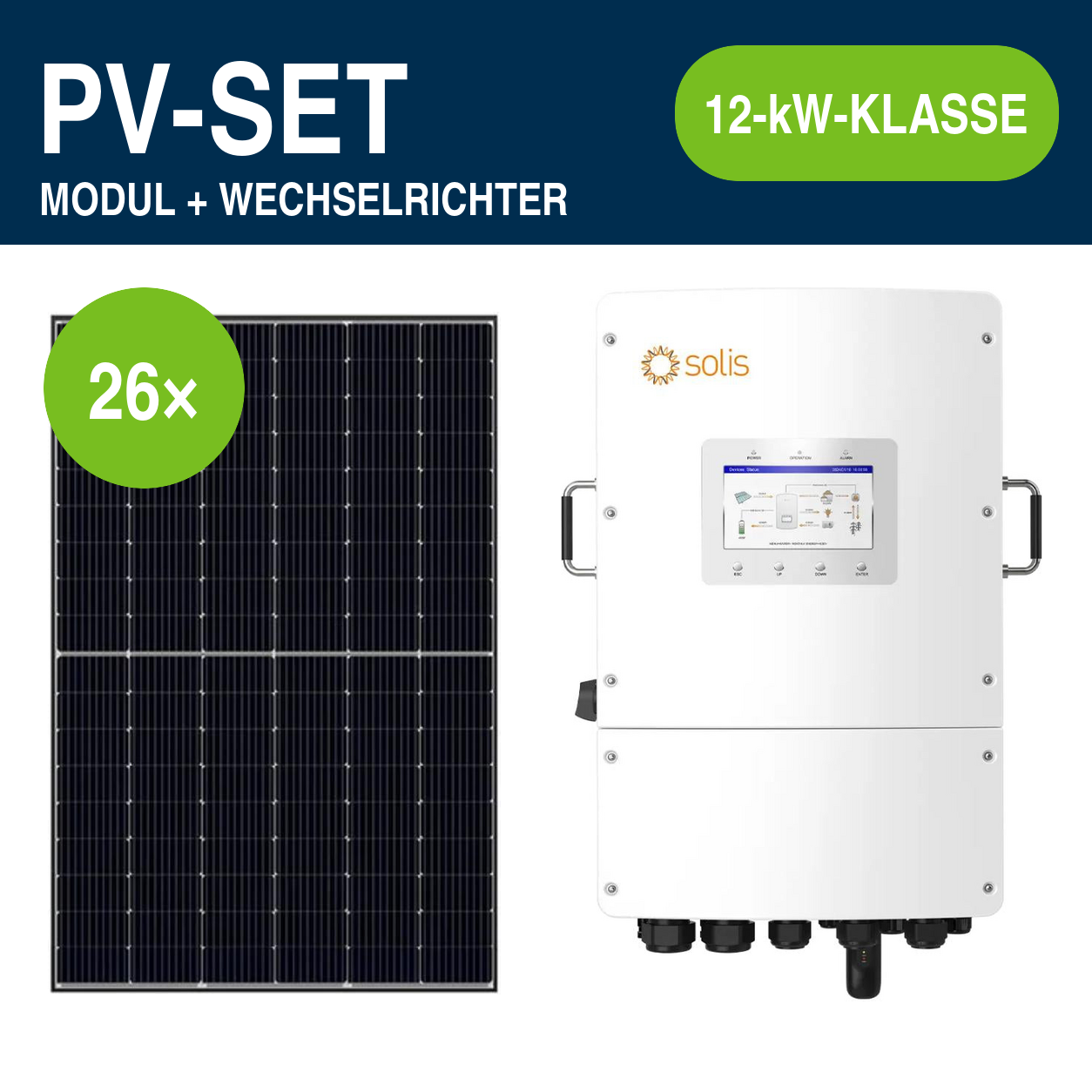 26 Module – 12,61 kWp | S6-EH3P 12,0 kW Niedervolt