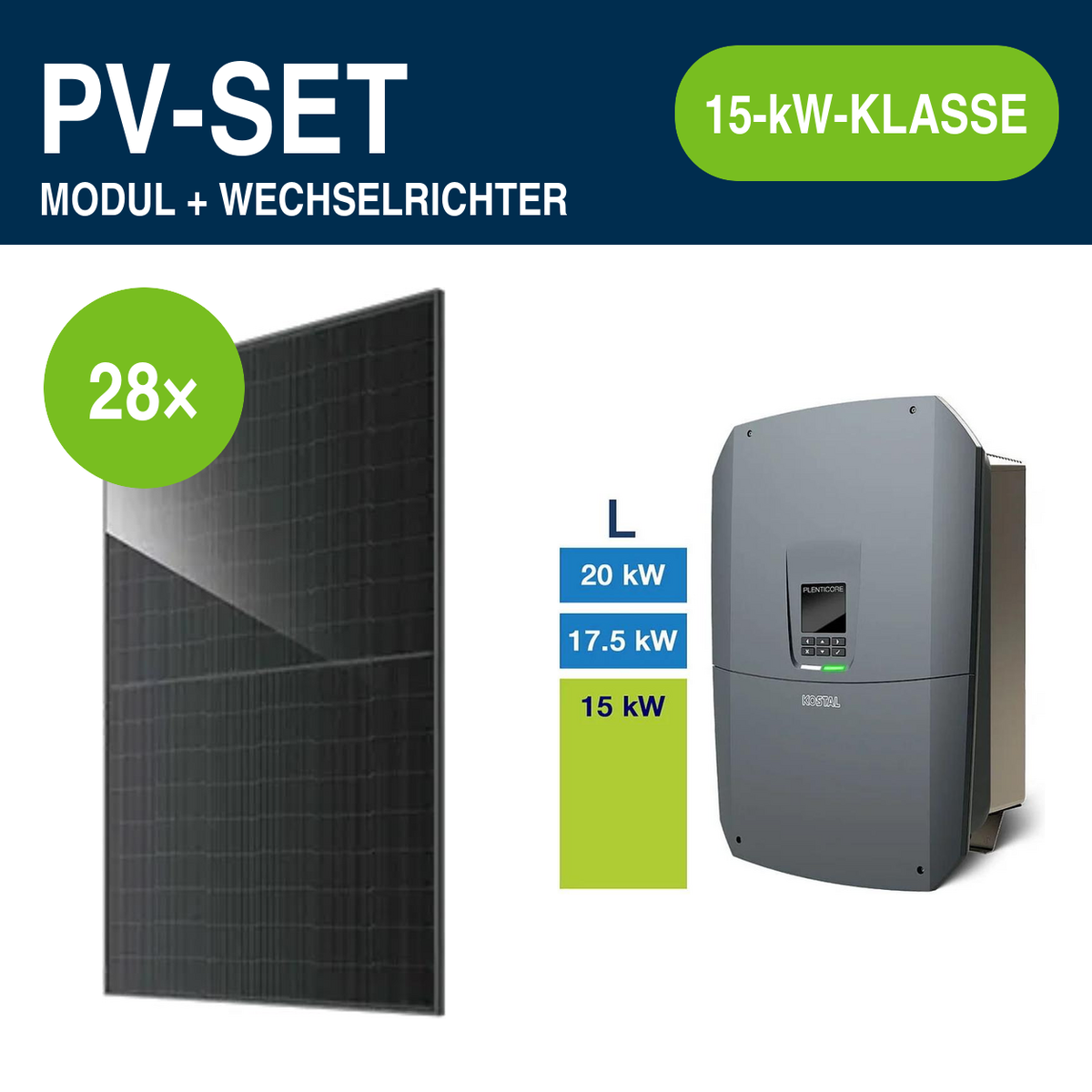 28 Module – 13,02 kWp | PLENTICORE G3 L 15,0 kW