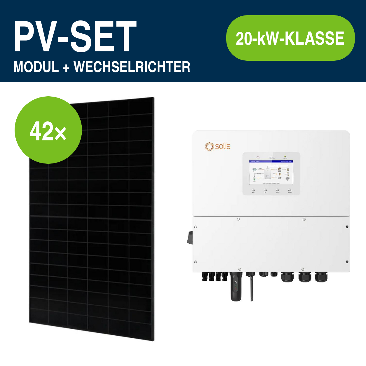 42 Module – 20,16 kWp | S6-EH3P 20,0 kW Hochvolt