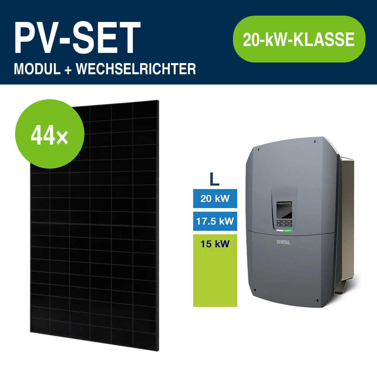 44 Module – 21,12 kWp | PLENTICORE G3 L 20,0 kW