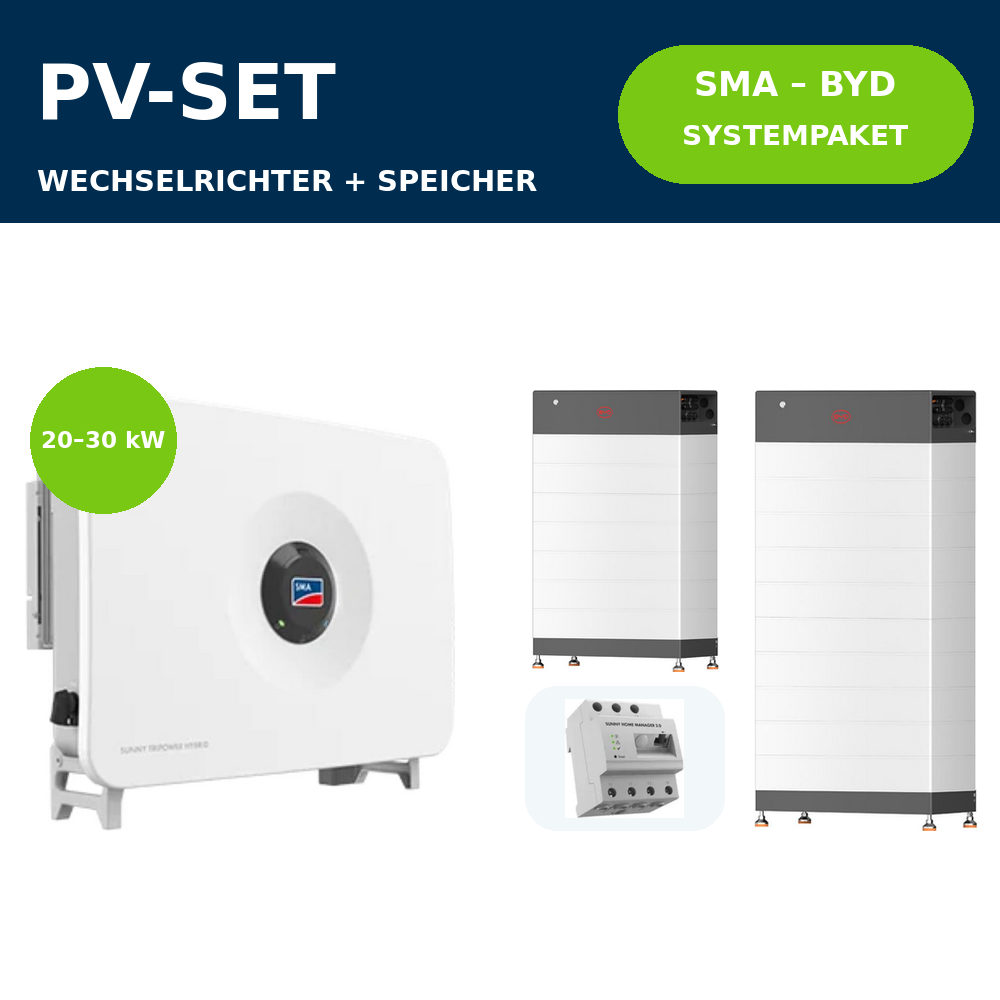 SMA Sunny Tripower Hybrid X + BYD HVB Systempaket | 20–30 kW