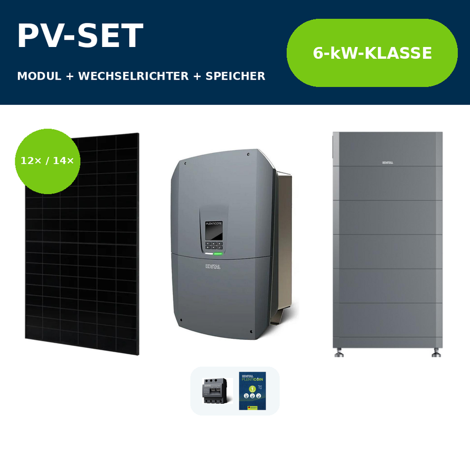 Solar Fabrik S4 BC 480 Wp PV-Anlage mit KOSTAL PLENTICORE G3 S 5,5 kW und KOSTAL HELIVOR HV – 6-kW-Klasse