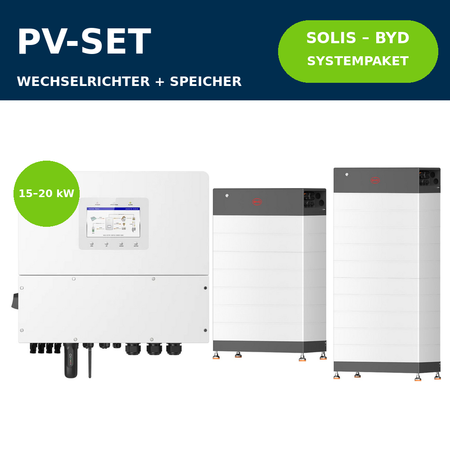 Solis S6 3Ph + BYD Battery-Box HVB Systempaket | 15–20 kW