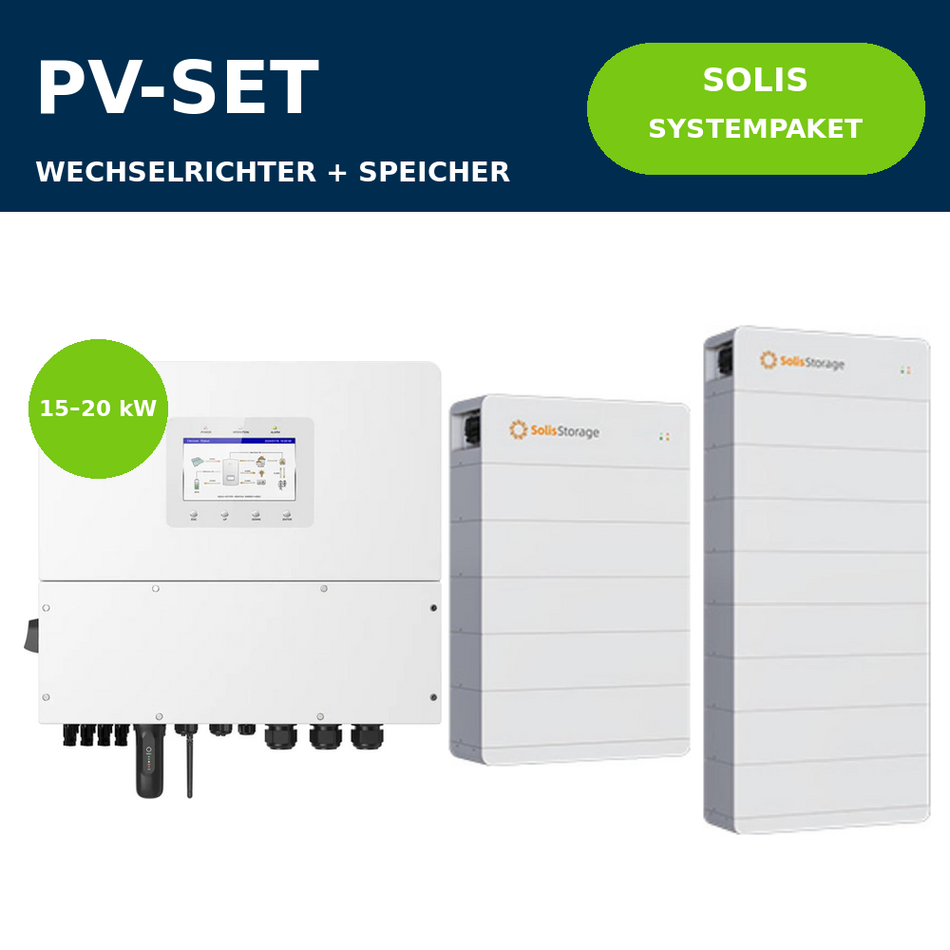 Solis S6 3Ph + FlexHome Hochvolt Systempaket | 15–20 kW