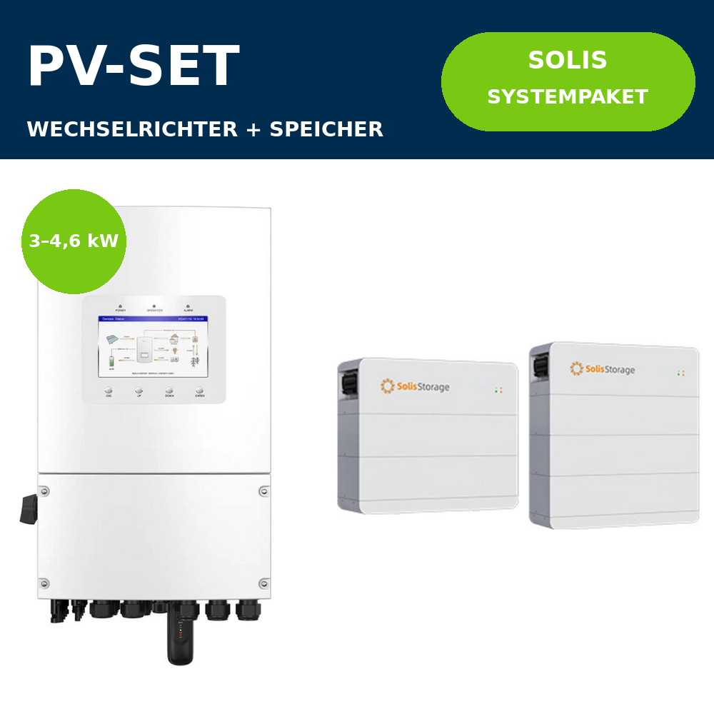 Solis S6 1Ph + FlexHome Niedervolt Systempaket | 3–4,6 kW
