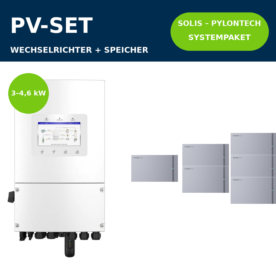 Solis S6 1Ph + Pylontech Fidus Pro Systempaket | 3–4,6 kW