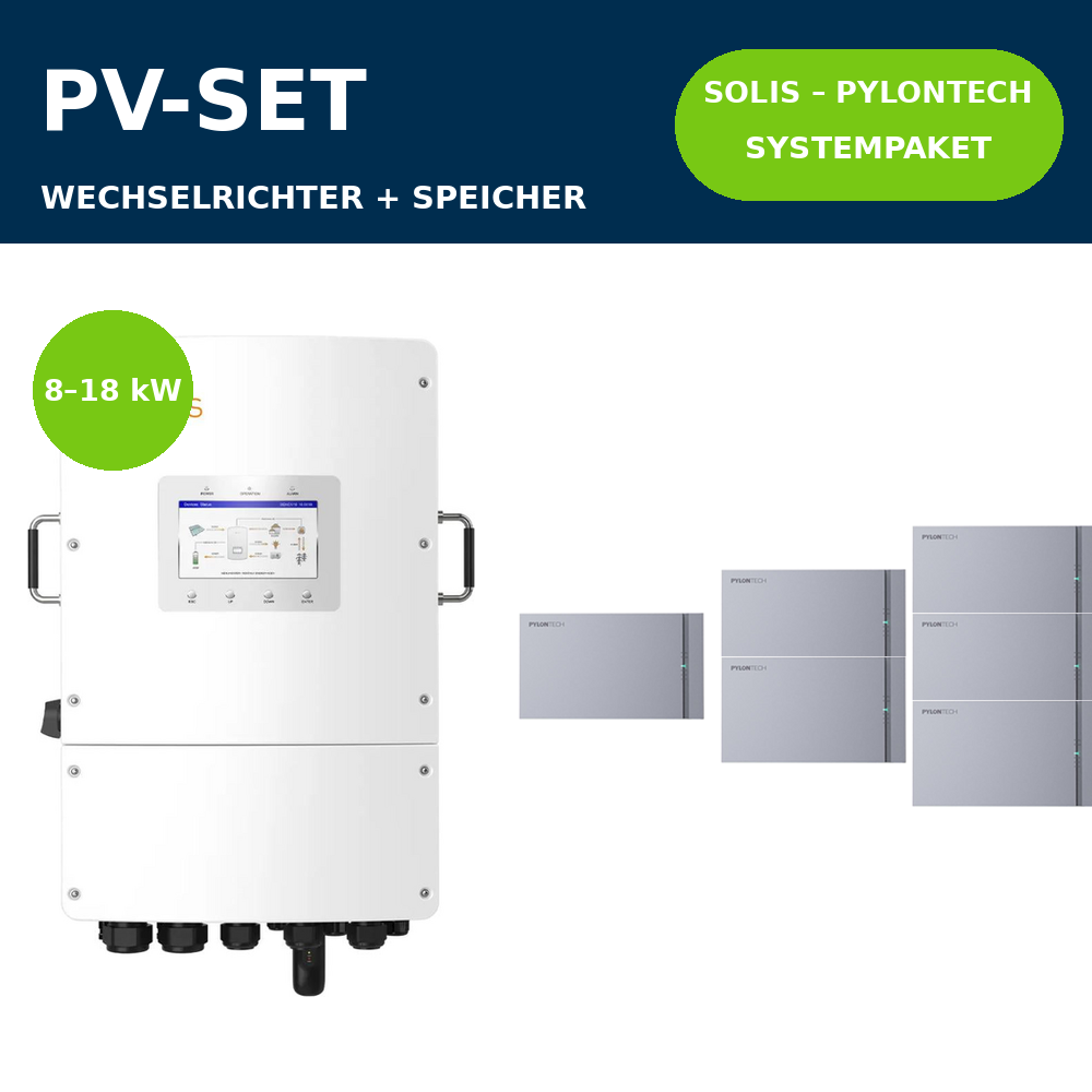 Solis S6 3Ph Niedervolt + Pylontech Fidus Pro Systempaket | 8–18 kW