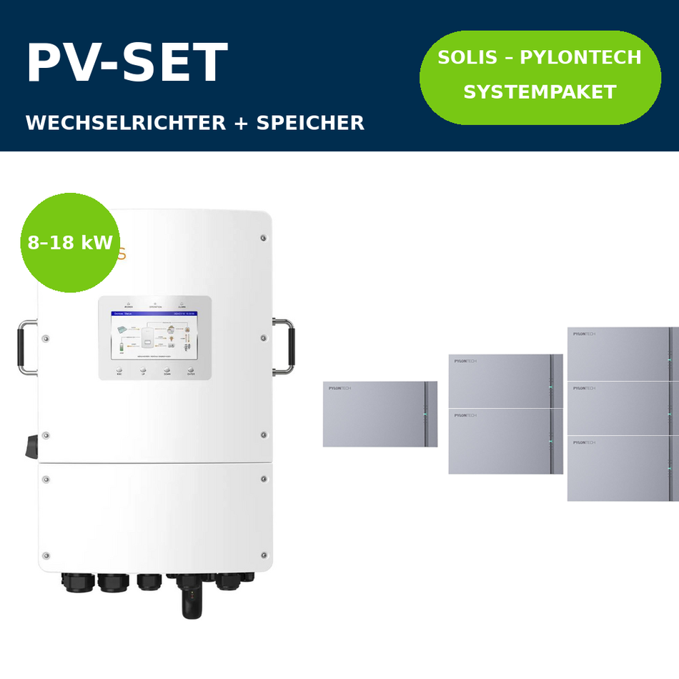 Solis S6 3Ph Niedervolt + Pylontech Fidus Pro Systempaket | 8–18 kW